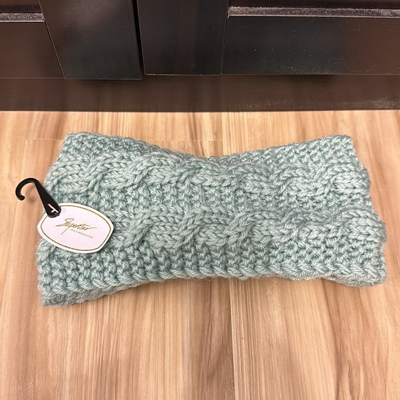 NWT Superstar Accessories Teal Bow Headwarmer - Picture 2 of 3